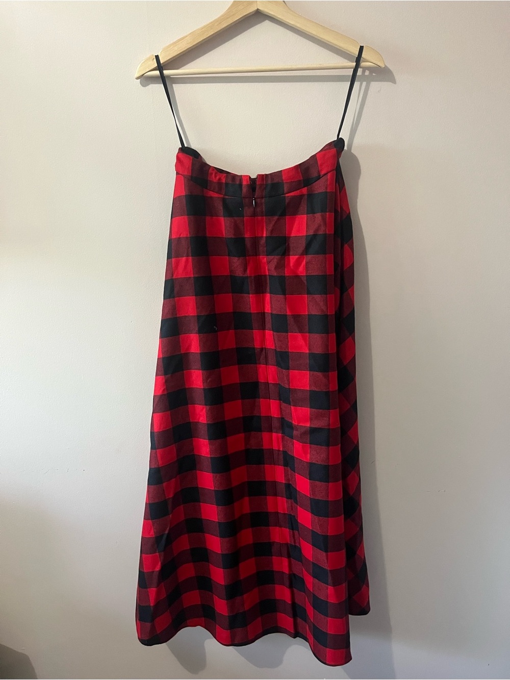 Ralph Lauren Red & Black Plaid 100% Wool Maxi Skirt | Size Medium - Picture 3 of 9